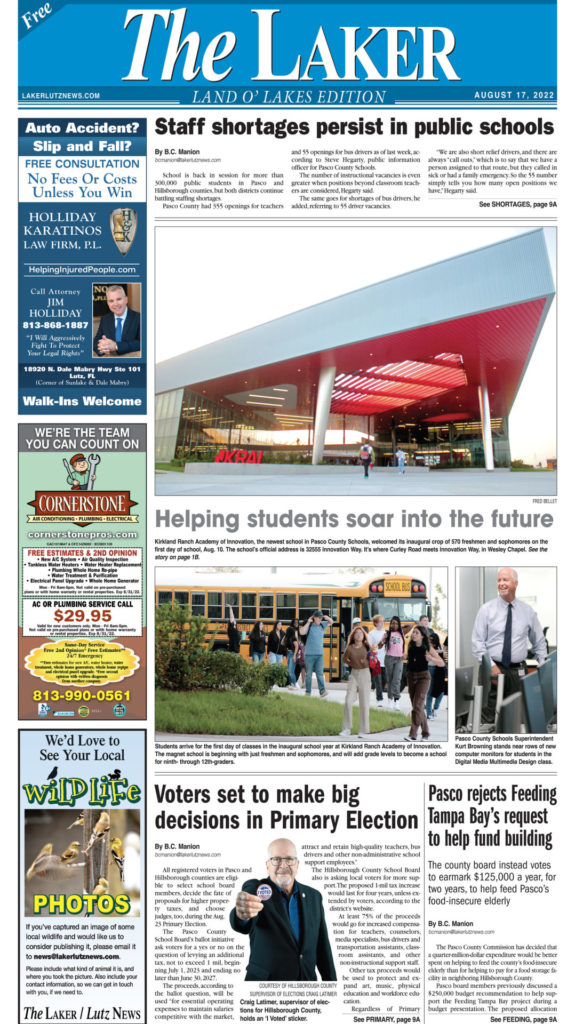 The Laker Front Page 08-17-22