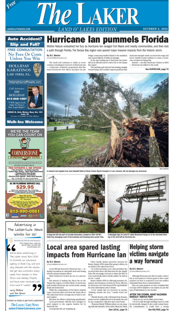 The Laker Front Page 10-05-22